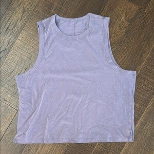 Lululemon Boxy Cropped Tank Top in Lilac Purple